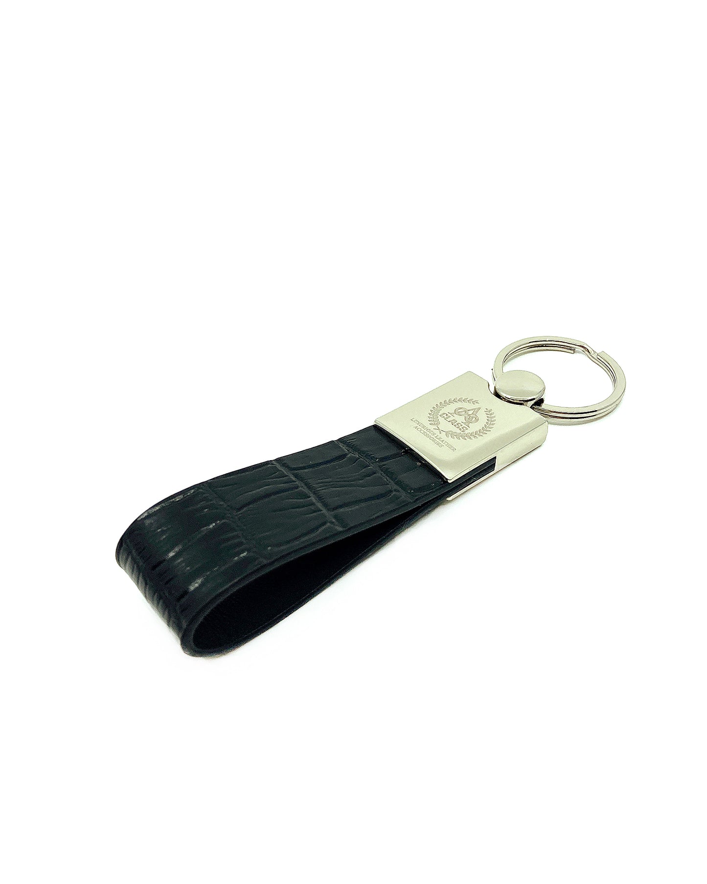 A Class Leather Key Chain Croco Black - 110 44K 01