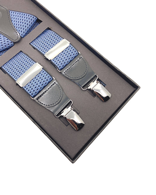 A Class Blue-Black Patterned Suspenders - 122 SSP 01