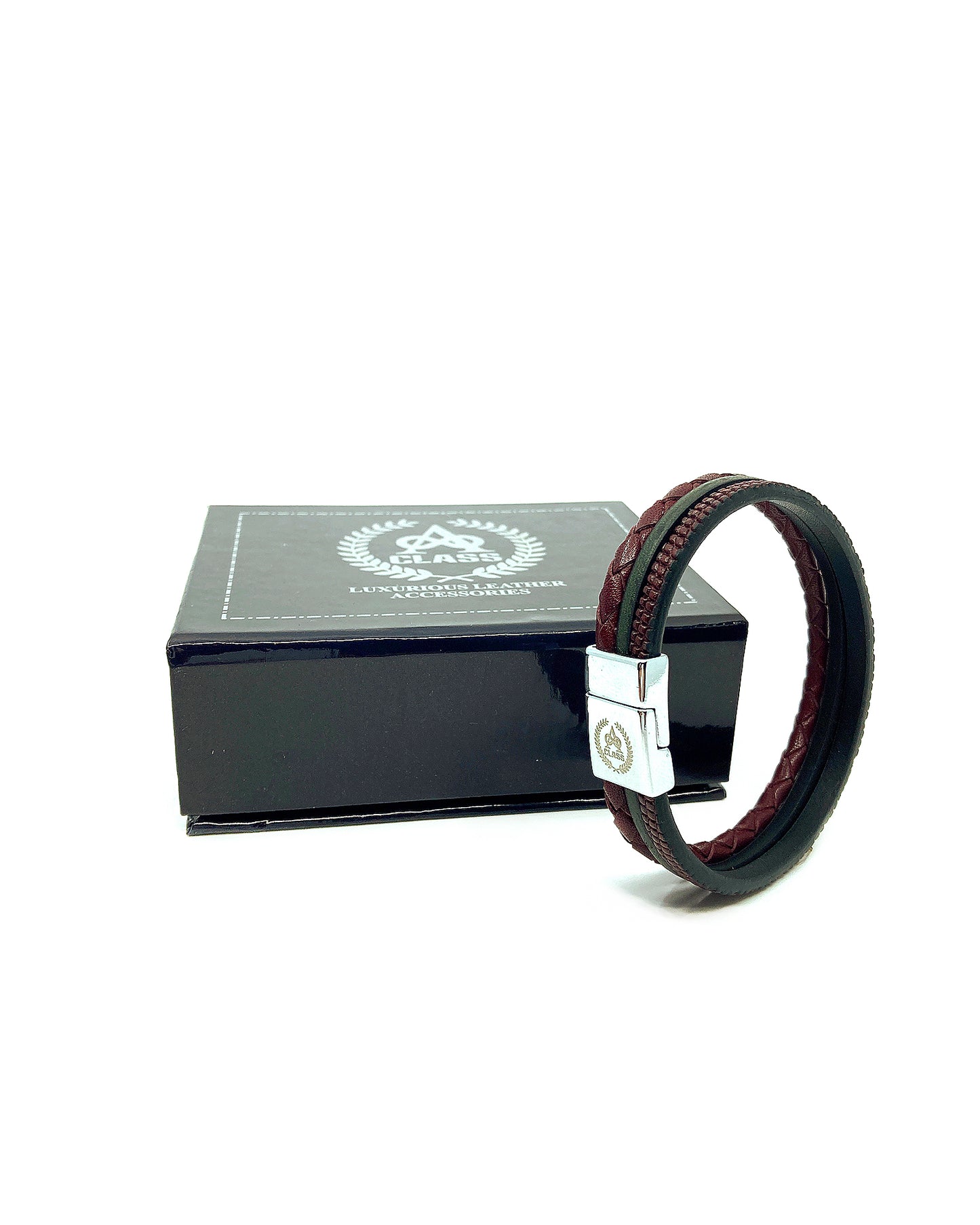 A Class Leather Burgundy-Black Bracelet - 123 000 03