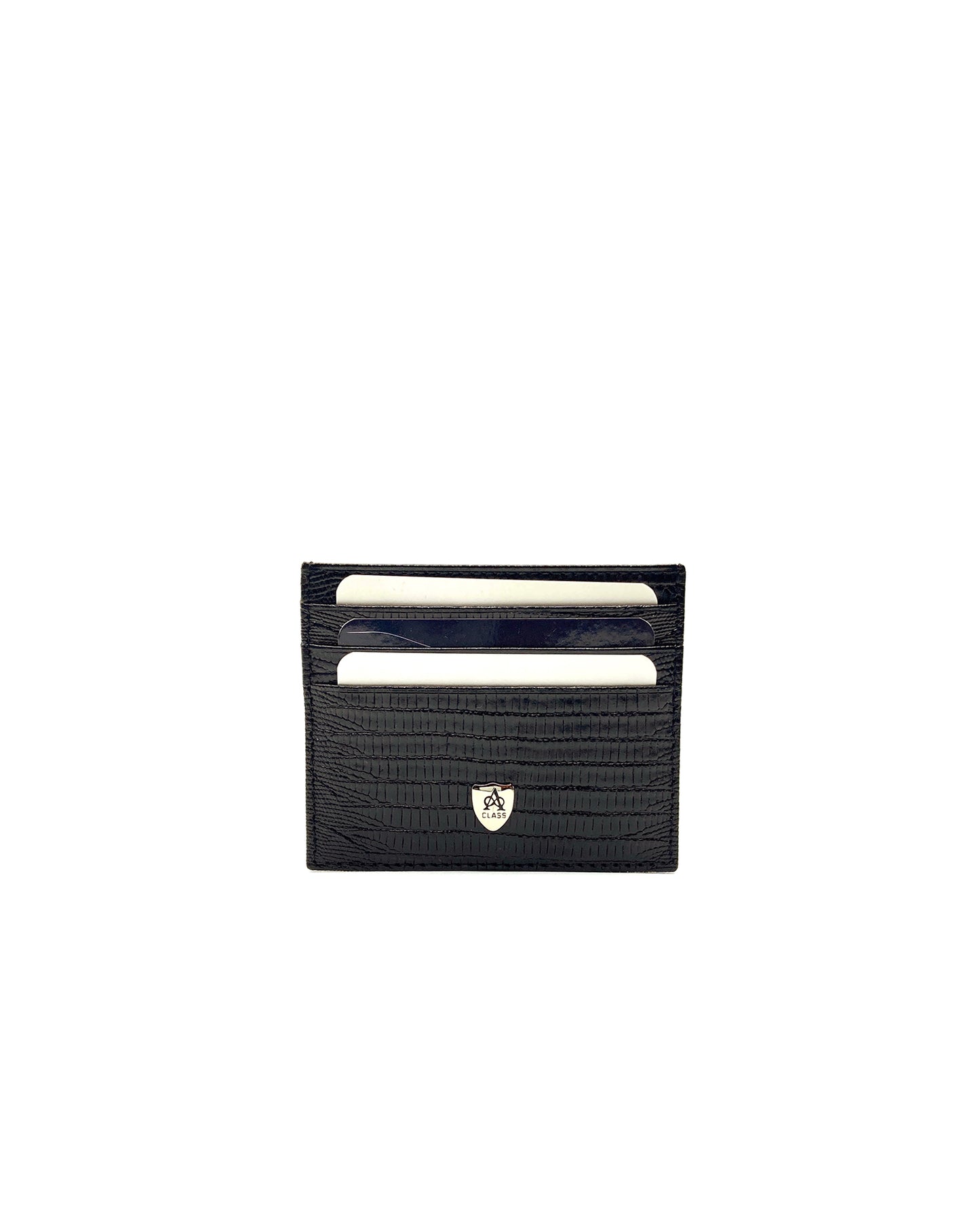 A Class Leather Lizard Black Card Holder - 137 041 01