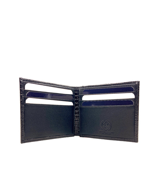 A Class Leather Lizard Black  Thin Man Wallet - 136 041 01