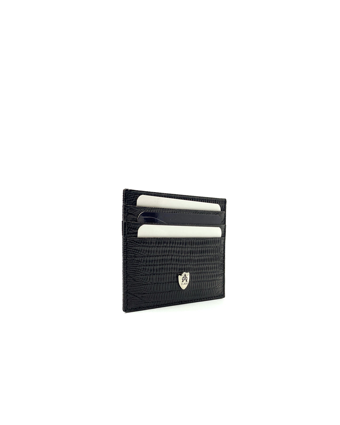A Class Leather Lizard Black Card Holder - 137 041 01