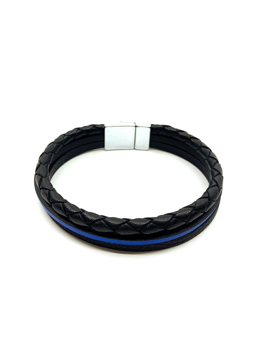 A Class Leather Blue-Black Bracelet - 123 000 01