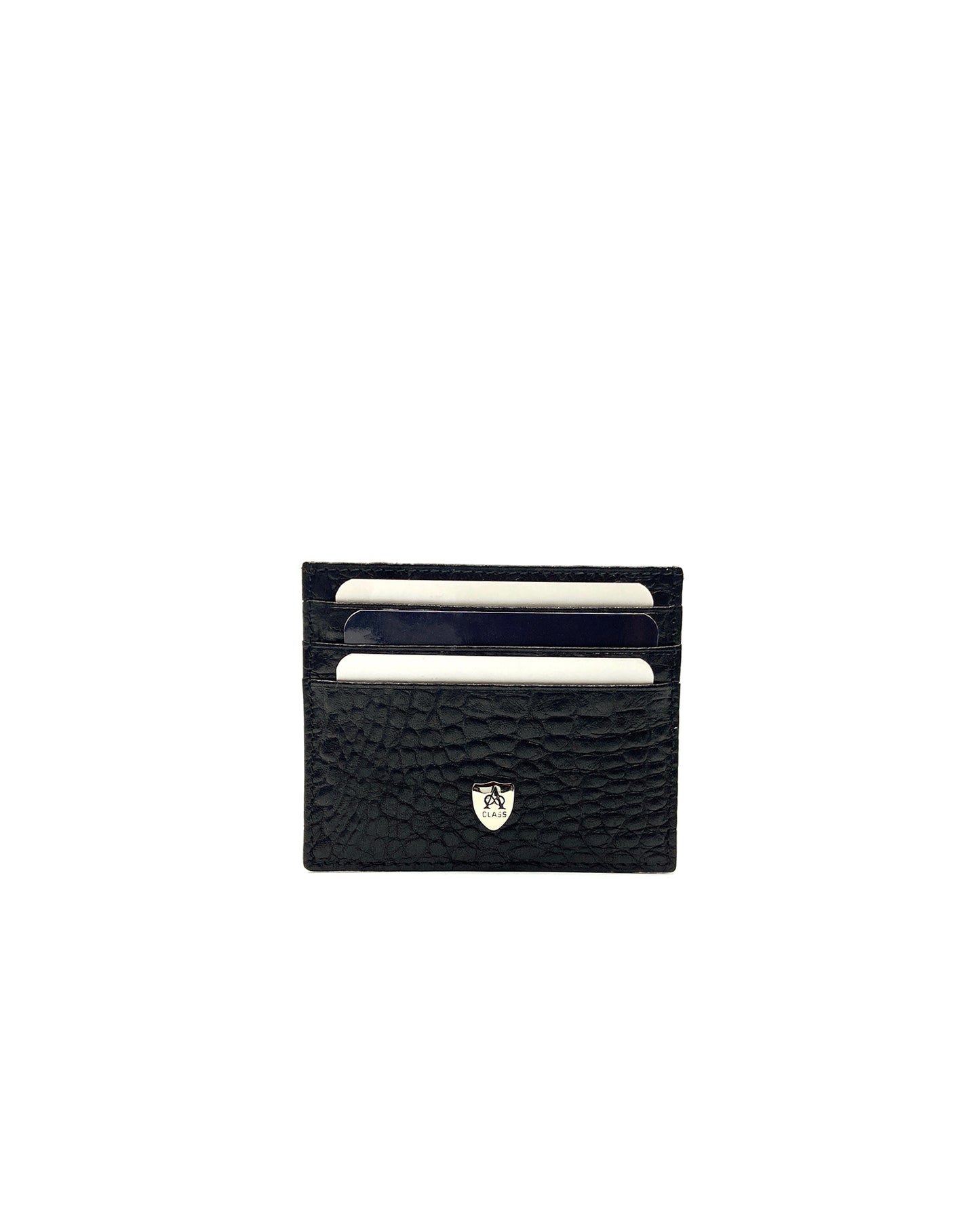 A Class Leather Lizard All Black Card Holder - 137 067 01