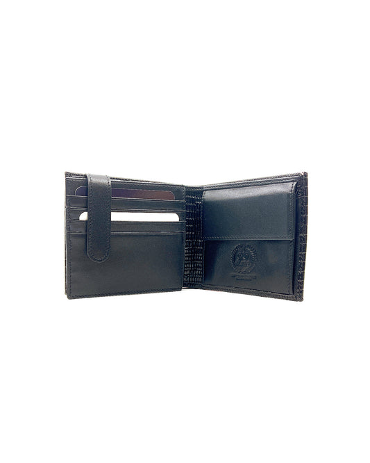 A Class Leather Lizard All Black Man Wallet - 126 041 01