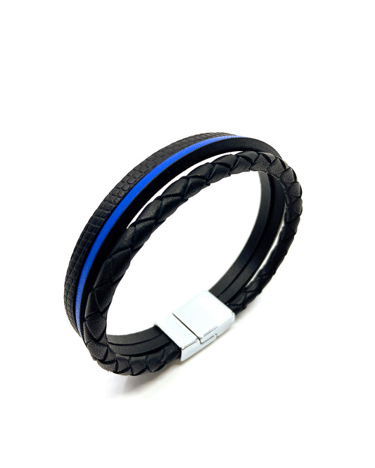 A Class Leather Blue-Black Bracelet - 123 000 01