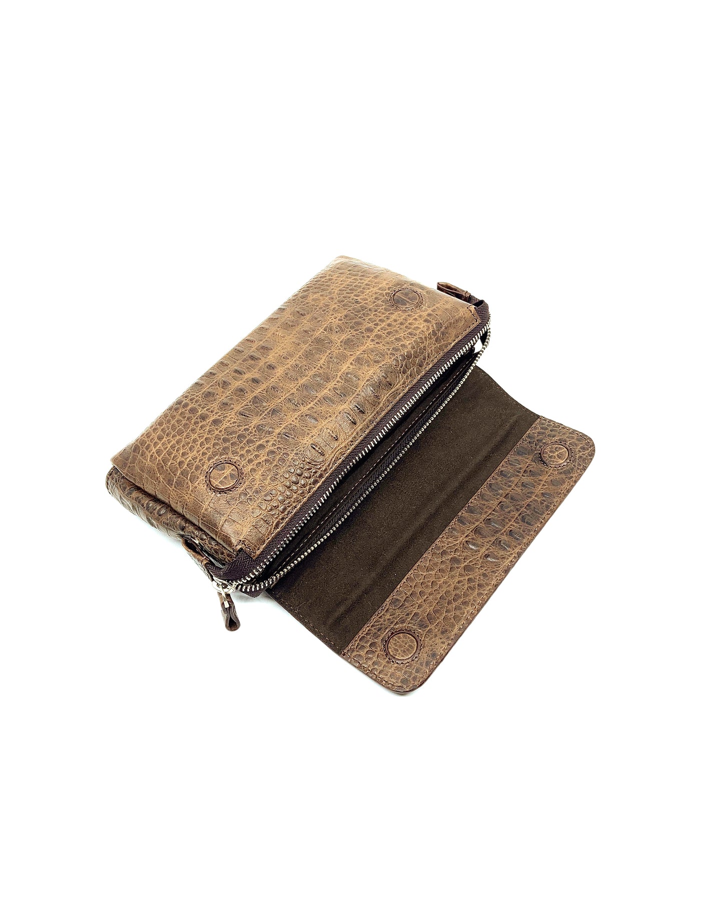 A Class Leather Croco Brown Handbag - 103 067 02