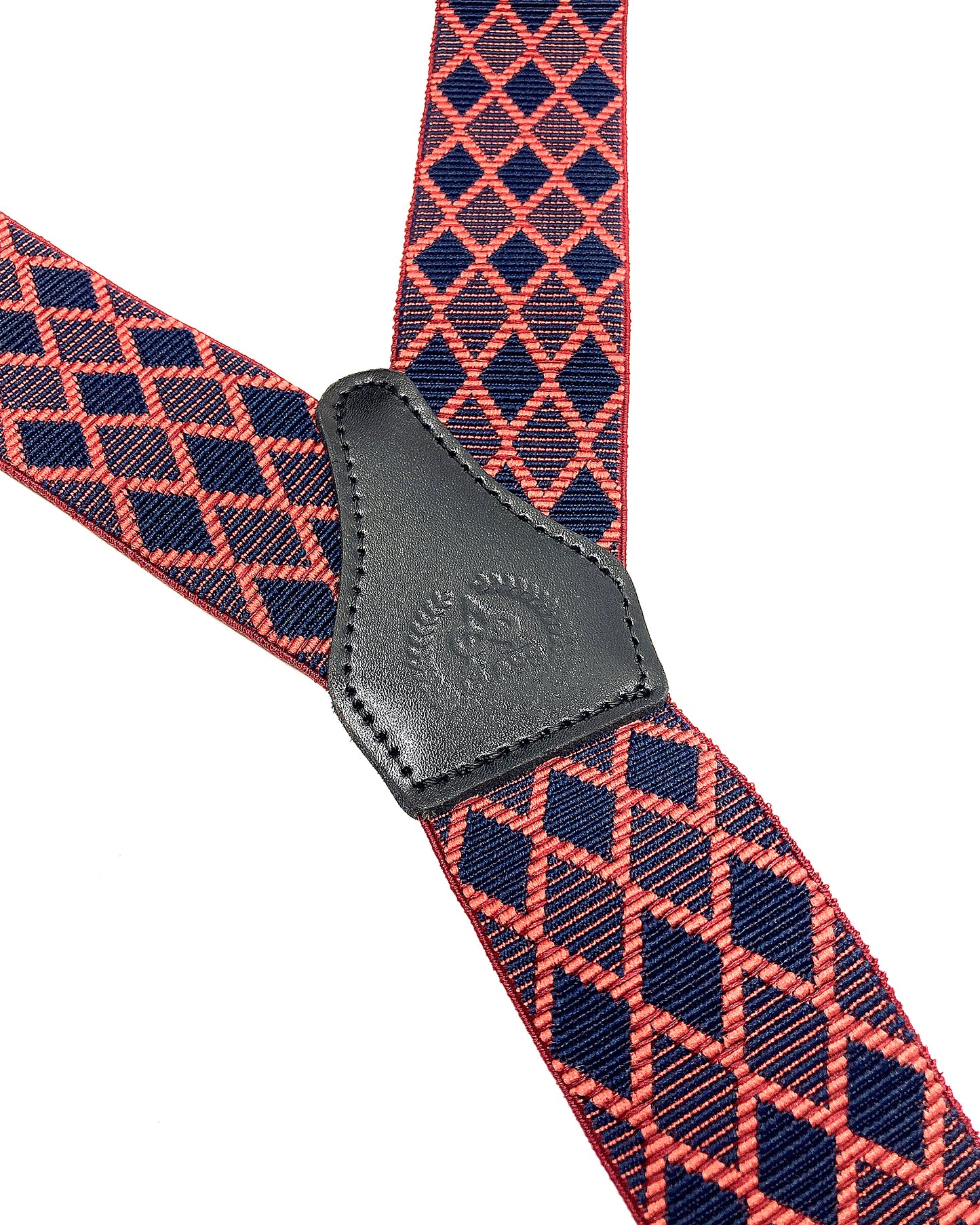 A Class Red Patterned Suspenders - 122 SSP 01