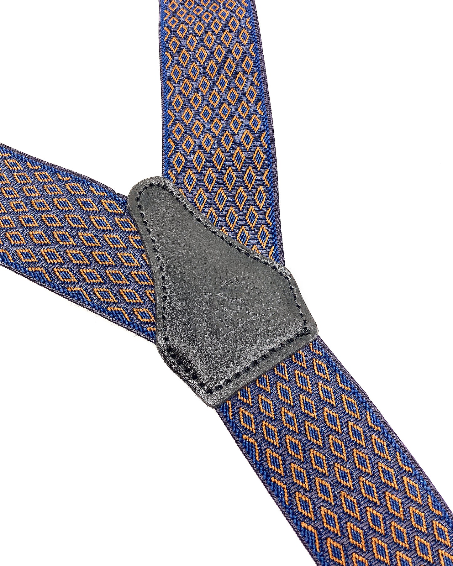 A Class Blue-Orange Patterned Suspenders - 122 SSP 01