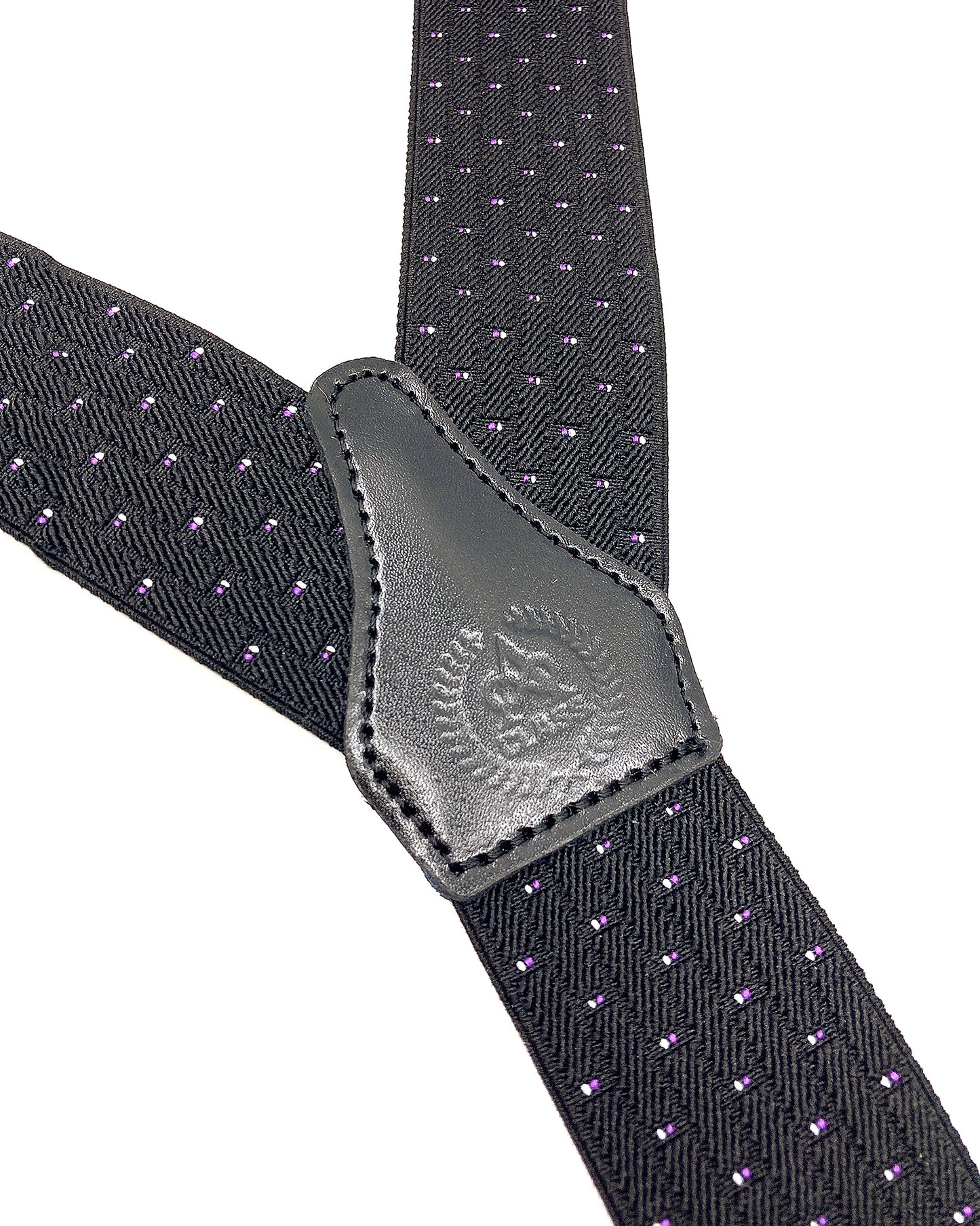 A Class Black Patterned Suspenders - 122 SSP 01