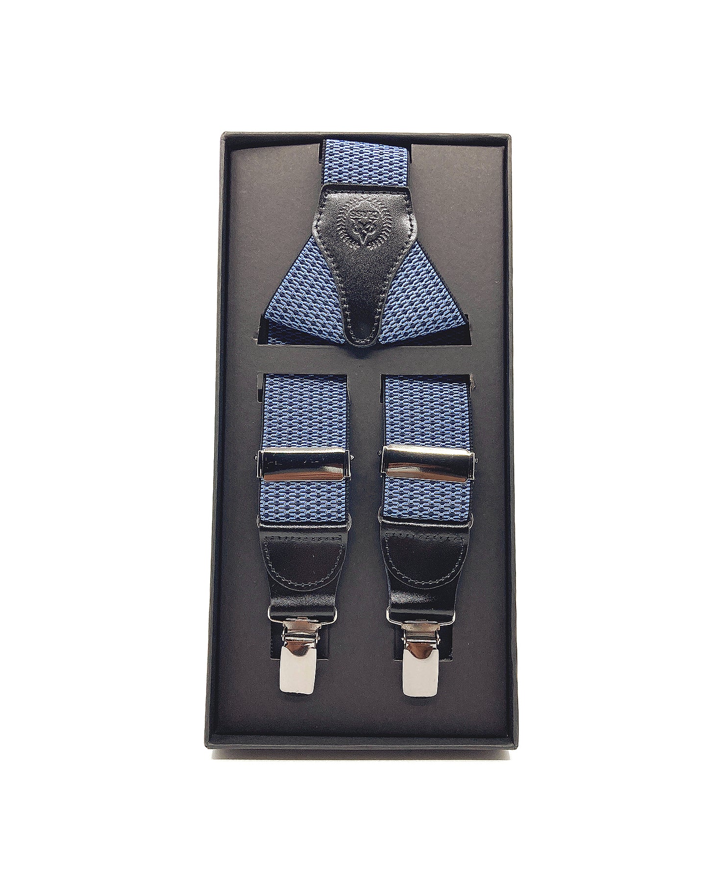 A Class Blue-Black Patterned Suspenders - 122 SSP 01
