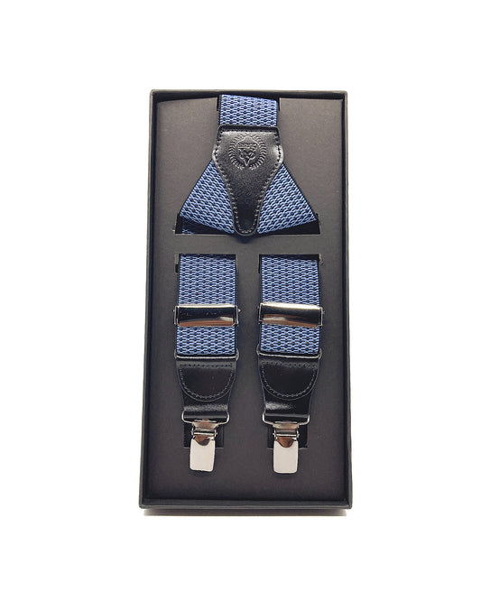 A Class Blue-Black Patterned Suspenders - 122 SSP 01