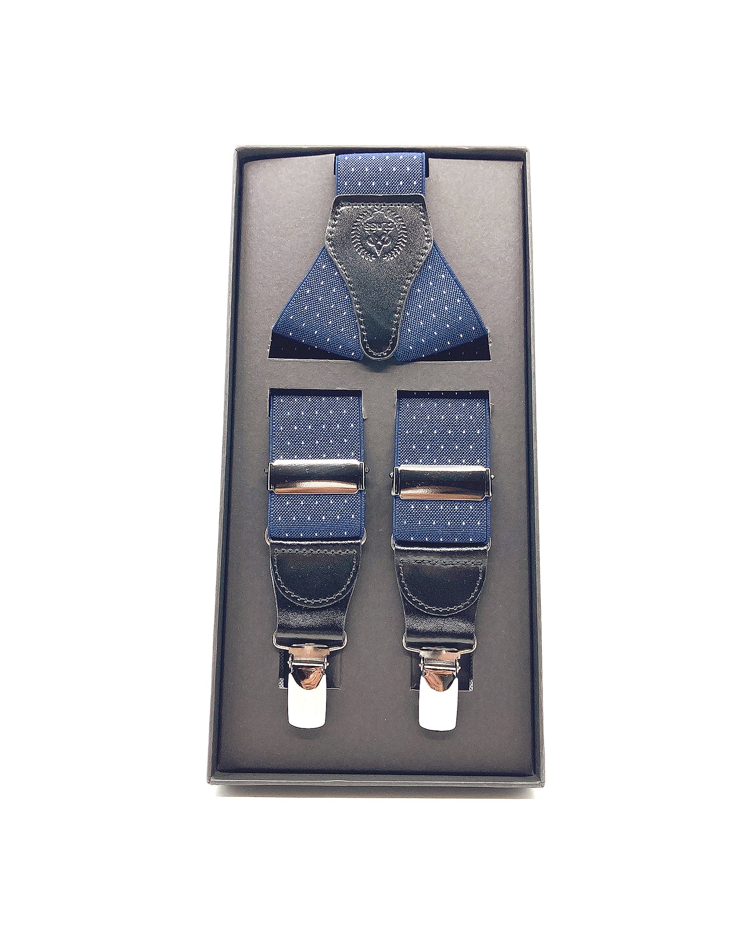 A Class Blue Patterned Suspenders - 122 SSP 01