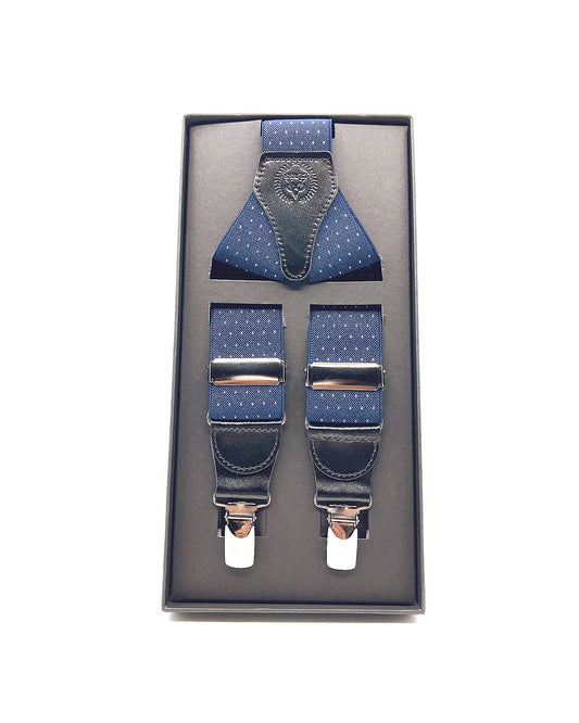 A Class Blue Patterned Suspenders - 122 SSP 01