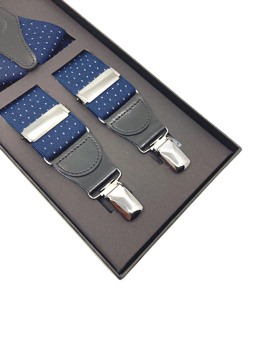 A Class Blue Patterned Suspenders - 122 SSP 01