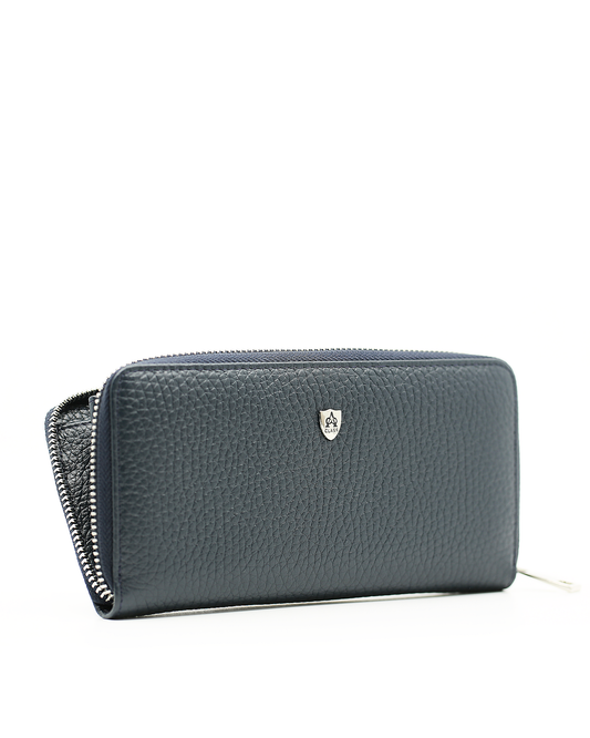 A Class Navy Leather Wallet - 197 46B 08
